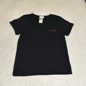 Maison Labiche Paris Chic Black Short Sleeve Tee
